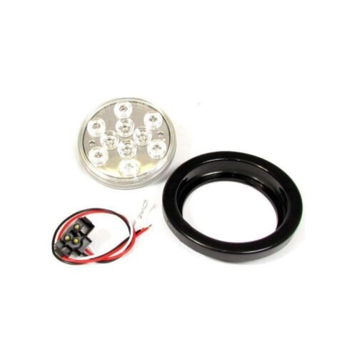 Luz de Freno LED Redonda Roja 4″ Pulgadas Direccional y Trasera Sellada – FortPro