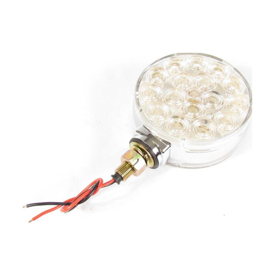 Lámpara de Intermitencia LED Redonda Claro Cromado-FortPro