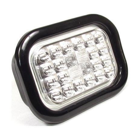 Luz LED Rectangular Rojo Claro 24 Diodos-FortPro - Imagen 2