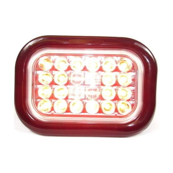 Luz LED Rectangular Rojo Claro 24 Diodos-FortPro - Imagen 3